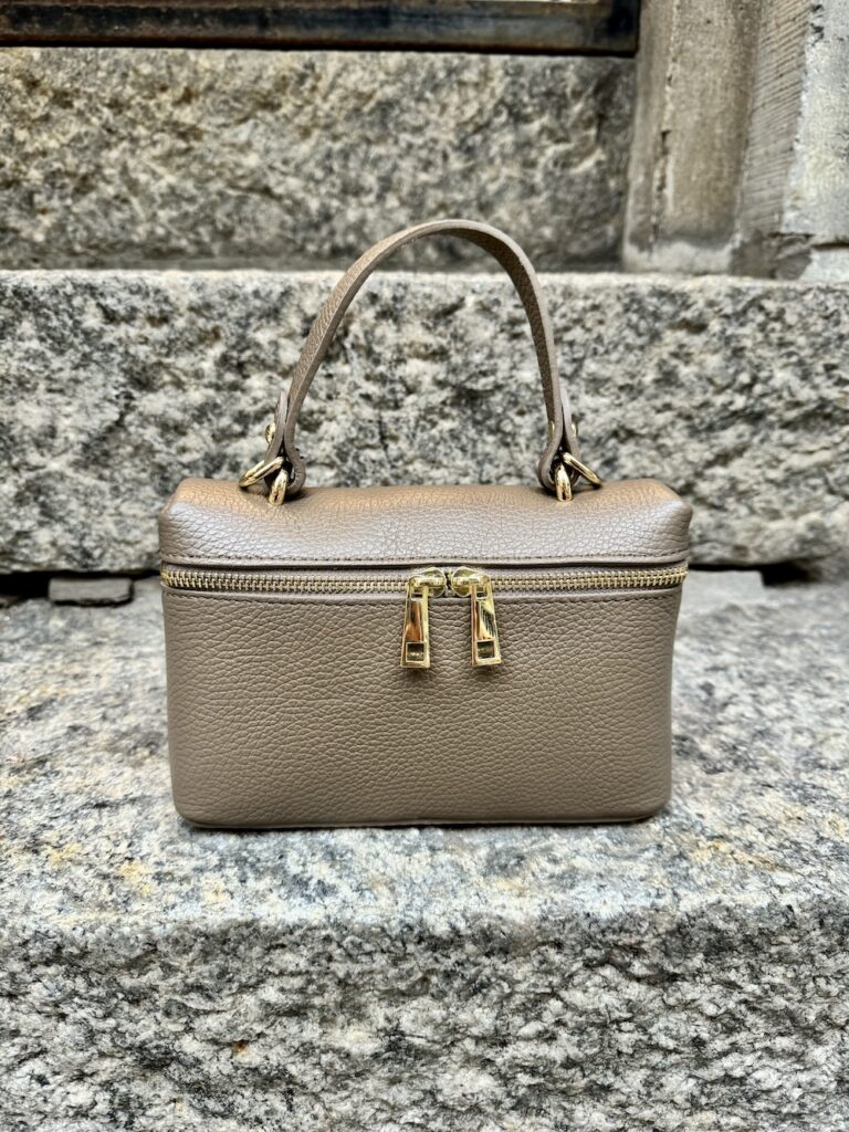 Hermina nahkalaukku; taupe