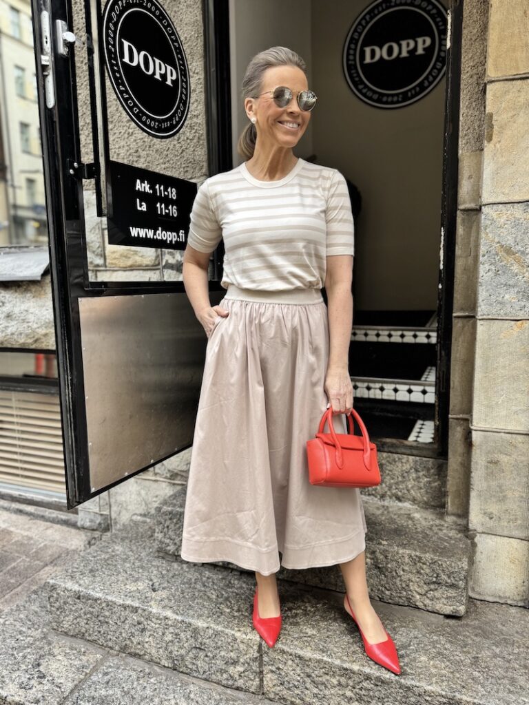 Lotta midihame; beige - Image 6