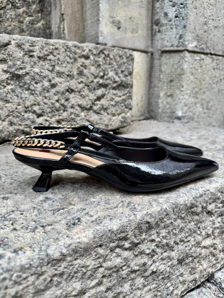 Silvia slingback; musta - Image 3