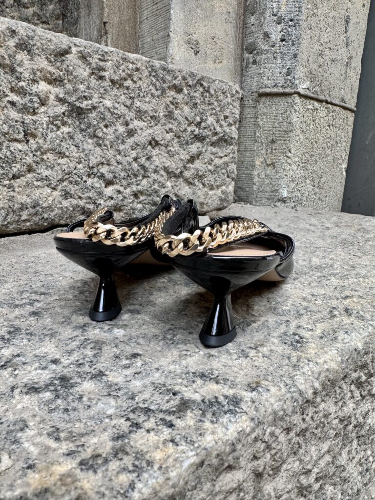 Silvia slingback; musta - Image 4