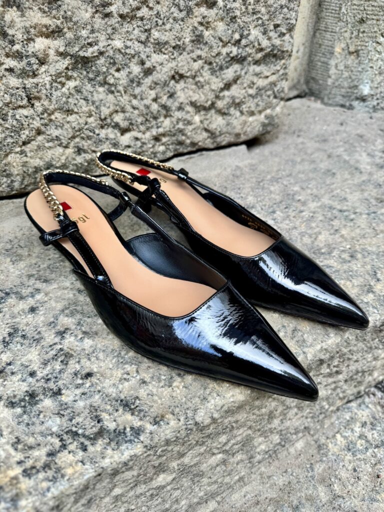 Silvia slingback; musta - Image 5