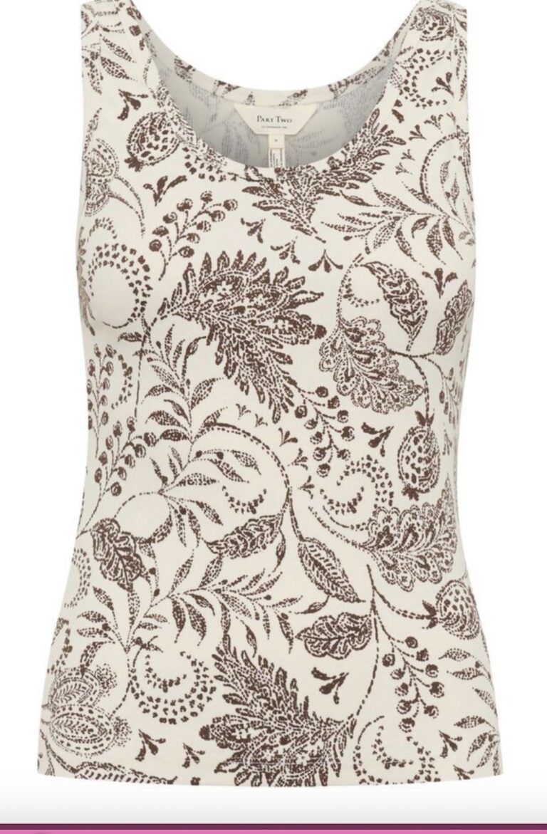 Roselyn ribbitoppi; ruskea paisley - Image 4