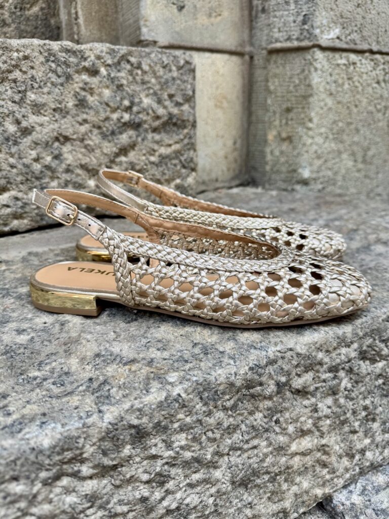 Evans slingback ballerinat; kulta - Image 2