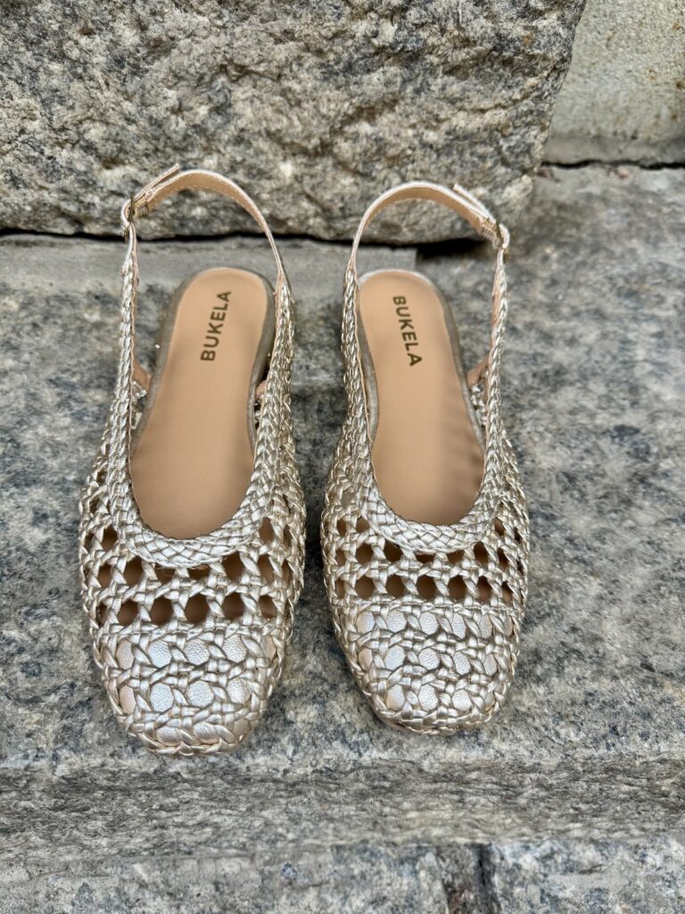Evans slingback ballerinat; kulta - Image 5