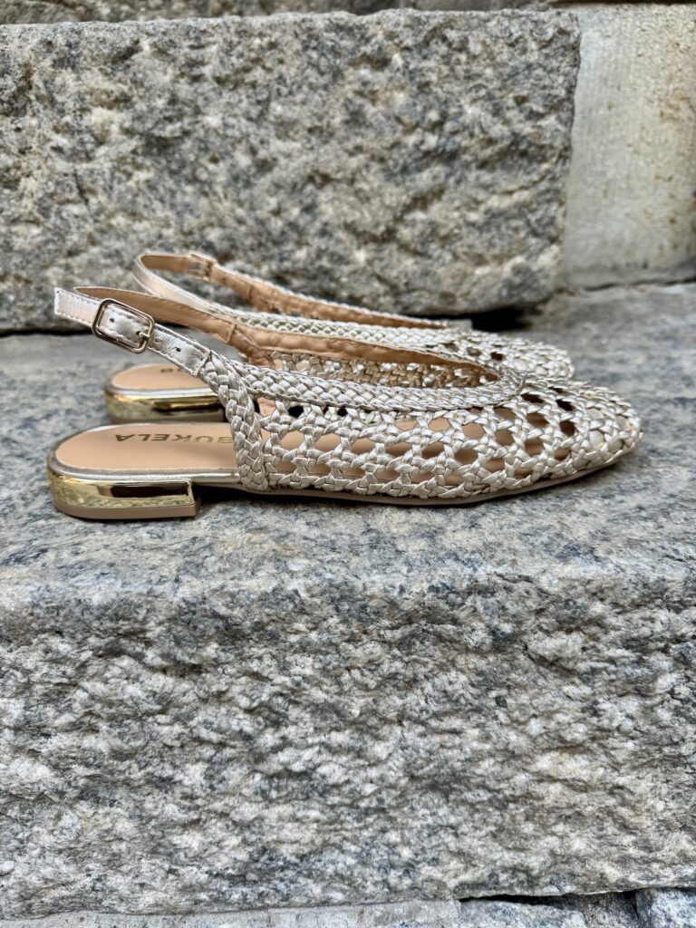 Evans slingback ballerinat; kulta - Image 6
