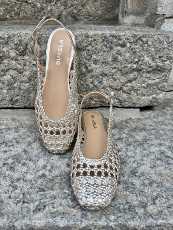 Evans slingback ballerinat; kulta