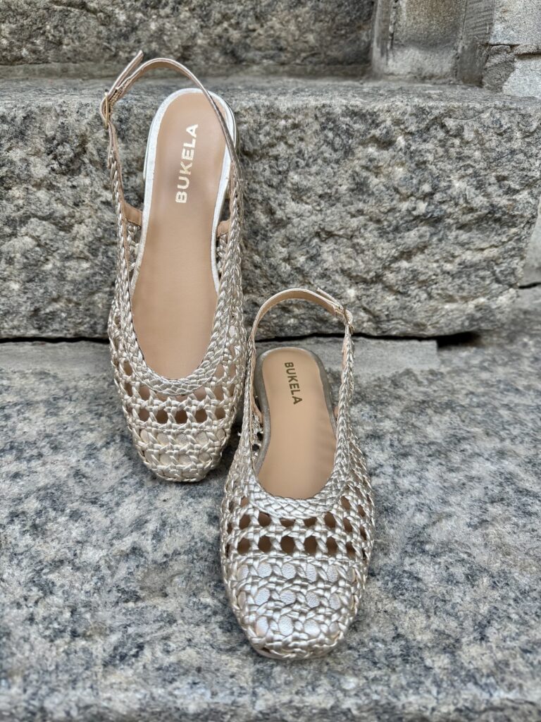 Evans slingback ballerinat; kulta