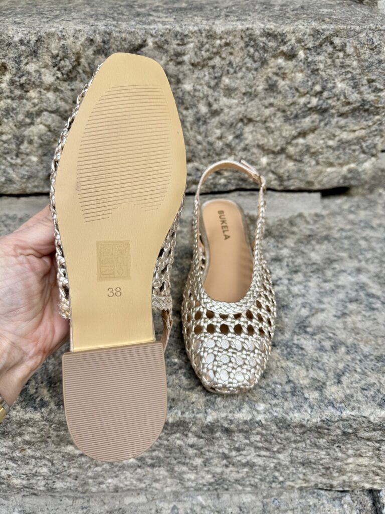 Evans slingback ballerinat; kulta - Image 7