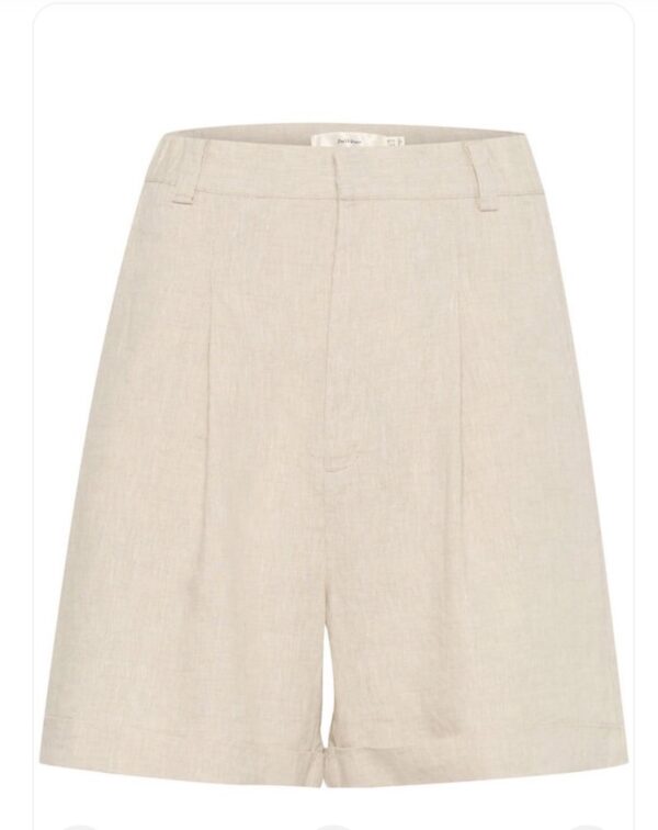 Rigitta pellava/viskoosi shortsit; haze melange
