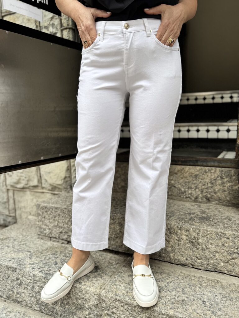 Culotte farkut; valkoiset