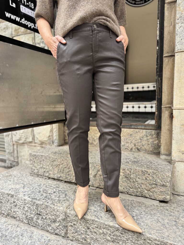 Chino coated housut; ruskea - Image 3
