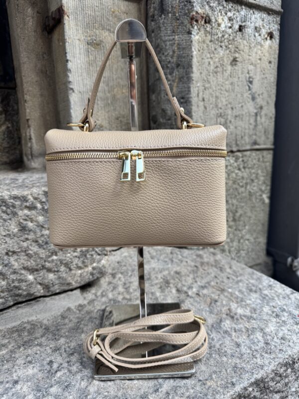 Hermina nahkalaukku; beige