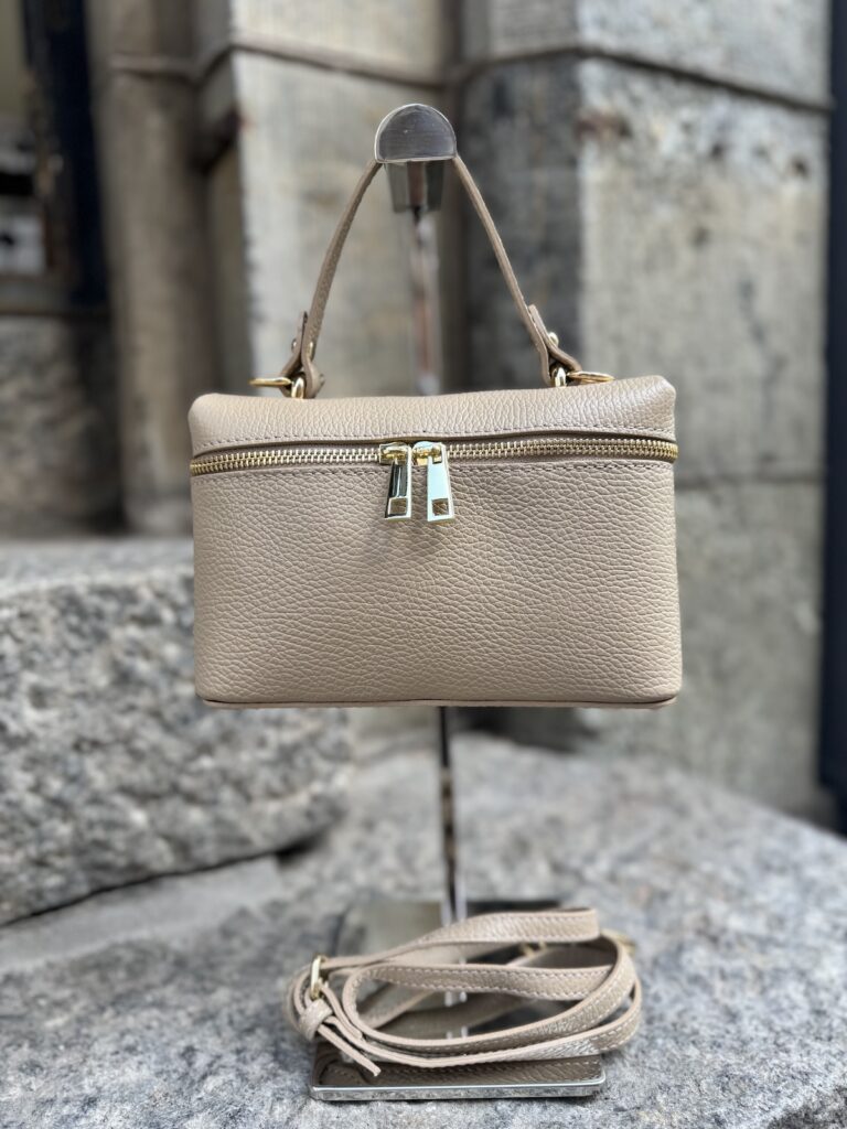 Hermina nahkalaukku; beige - Image 2