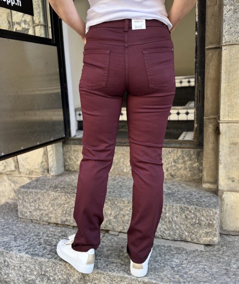 Dream cropped housut 29"; burgundy - Image 4