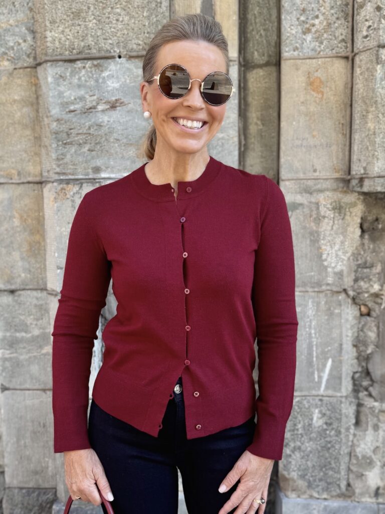 Kellsie neuletakki; viininpunainen