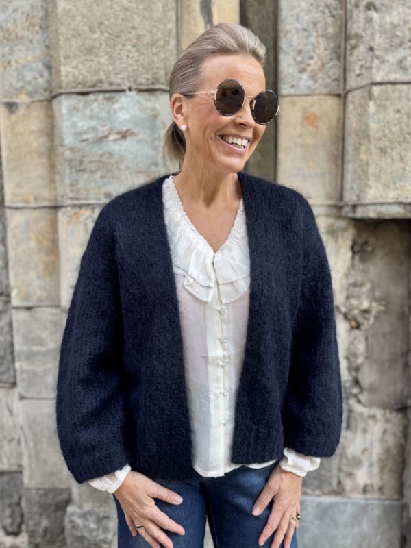 Rastina neuletakki; tummansininen