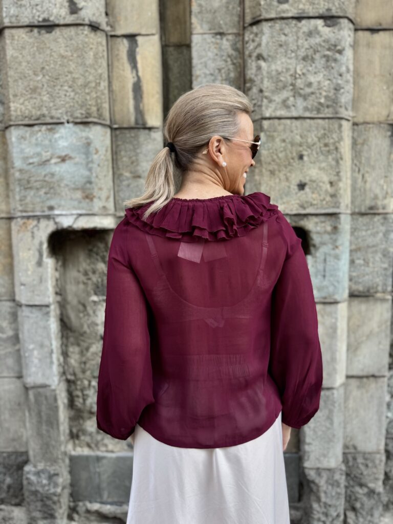 Sanaz paita; viininpunainen - Image 5