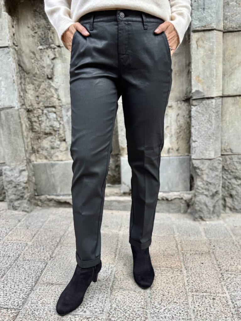 Chino coated housut; musta