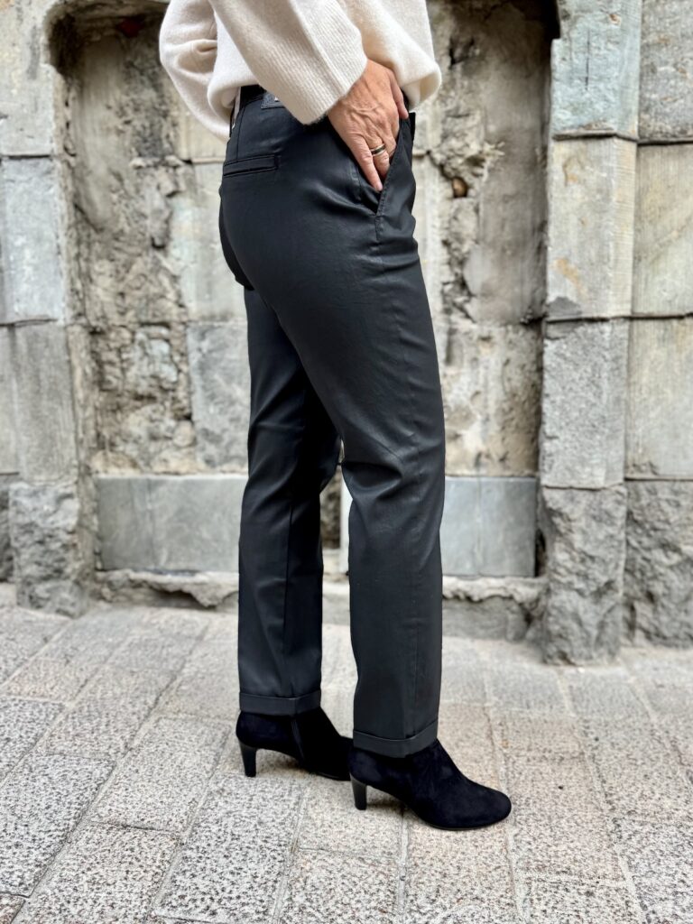 Chino coated housut; musta - Image 4