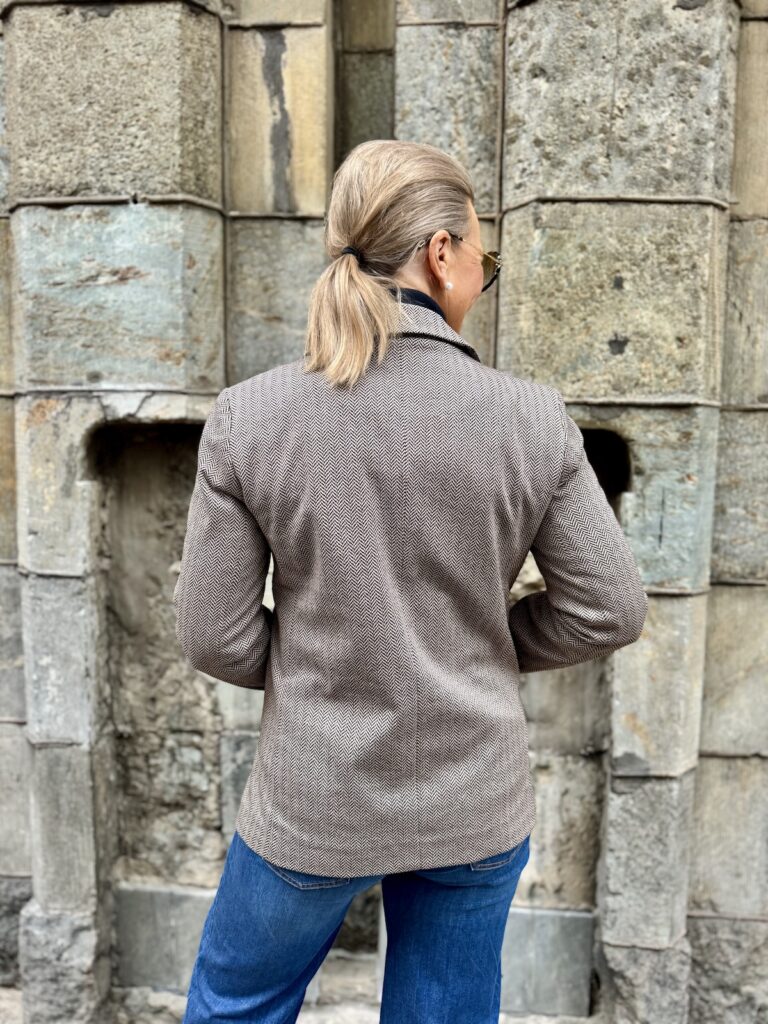 Vineke jerseyjakku; ruskea/beige - Image 5