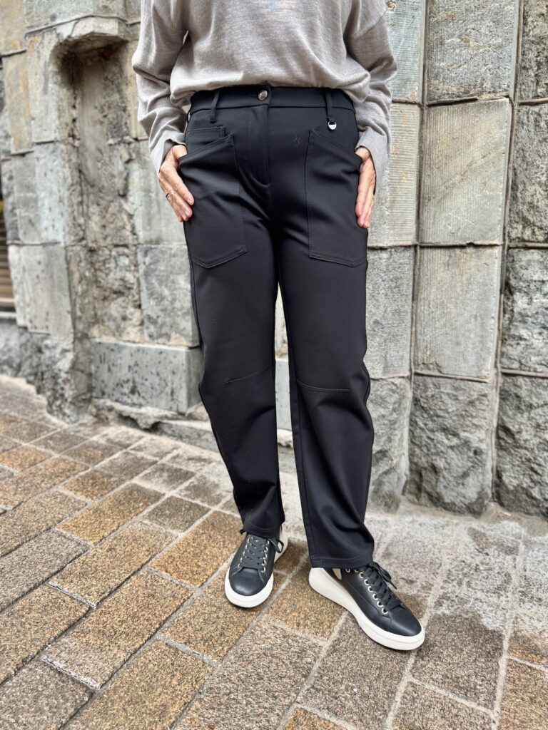 Baggy smart housut; musta - Image 3