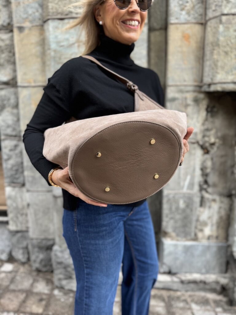 Diandra olkalaukku mokkanahkaa; taupe - Image 4