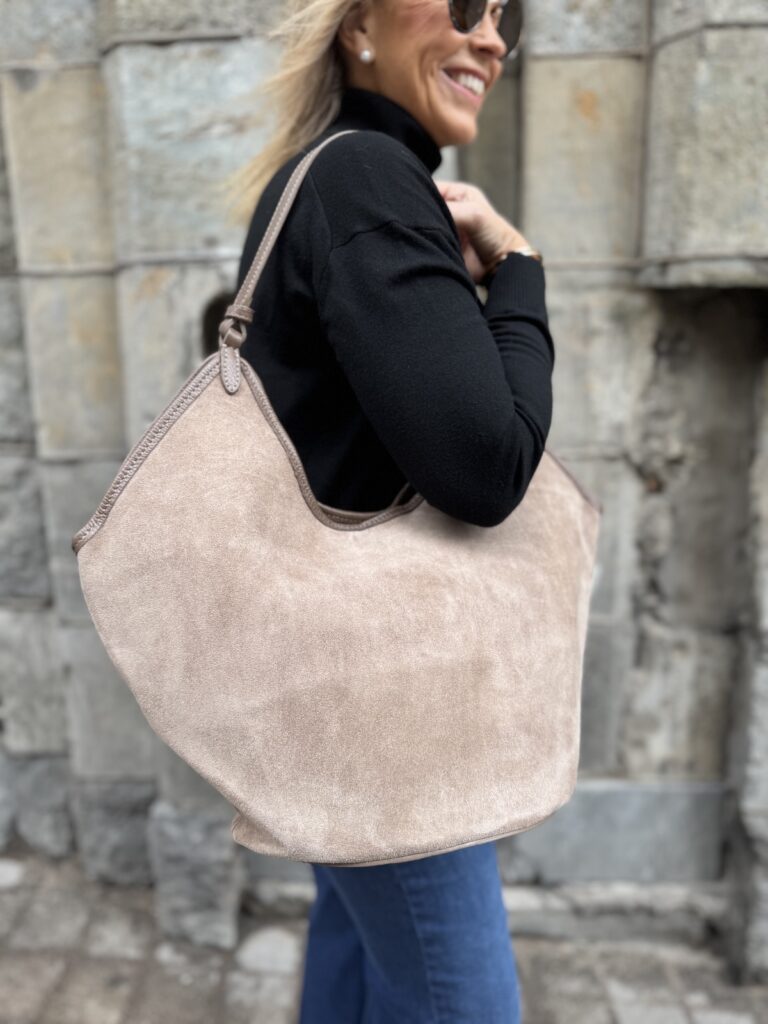 Diandra olkalaukku mokkanahkaa; taupe