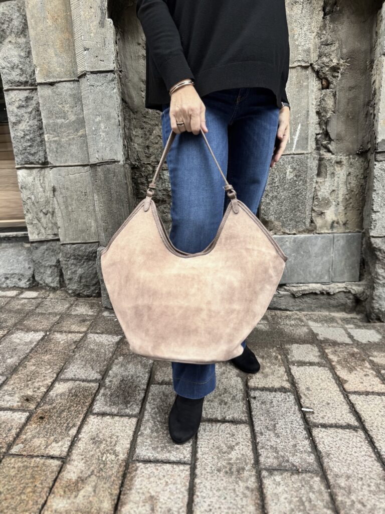 Diandra olkalaukku mokkanahkaa; taupe - Image 3