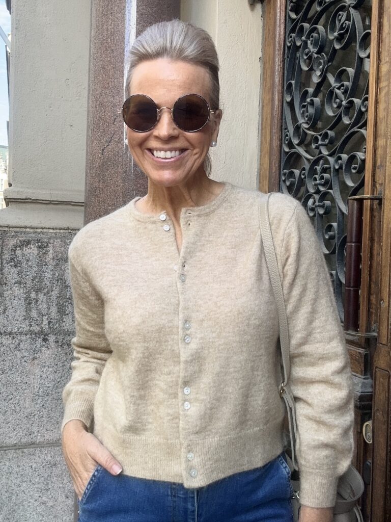 Ninell neuletakki; beige - Image 6