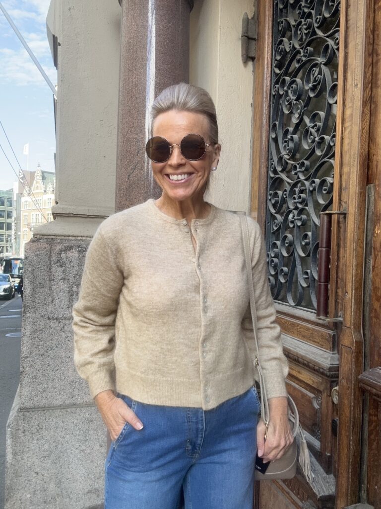 Ninell neuletakki; beige - Image 5