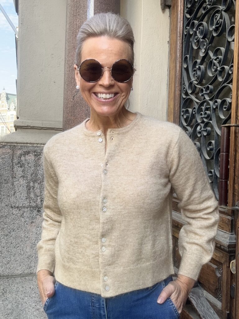 Ninell neuletakki; beige