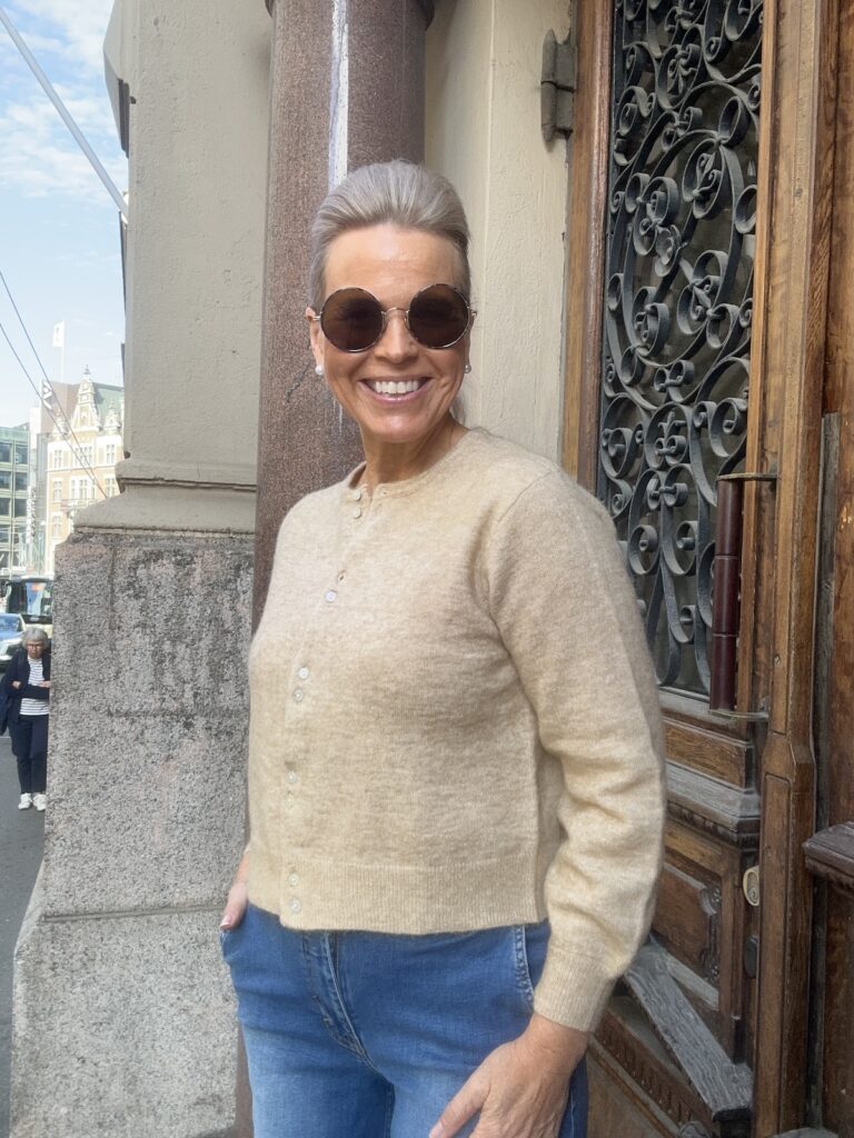 Ninell neuletakki; beige - Image 2