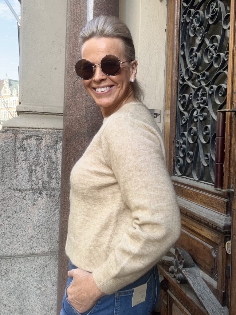 Ninell neuletakki; beige - Image 3