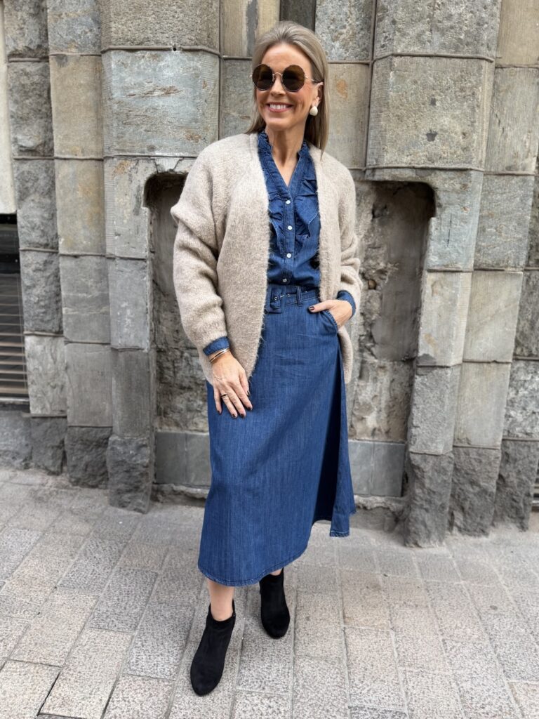 Zali neuletakki; meleerattu beige - Image 7