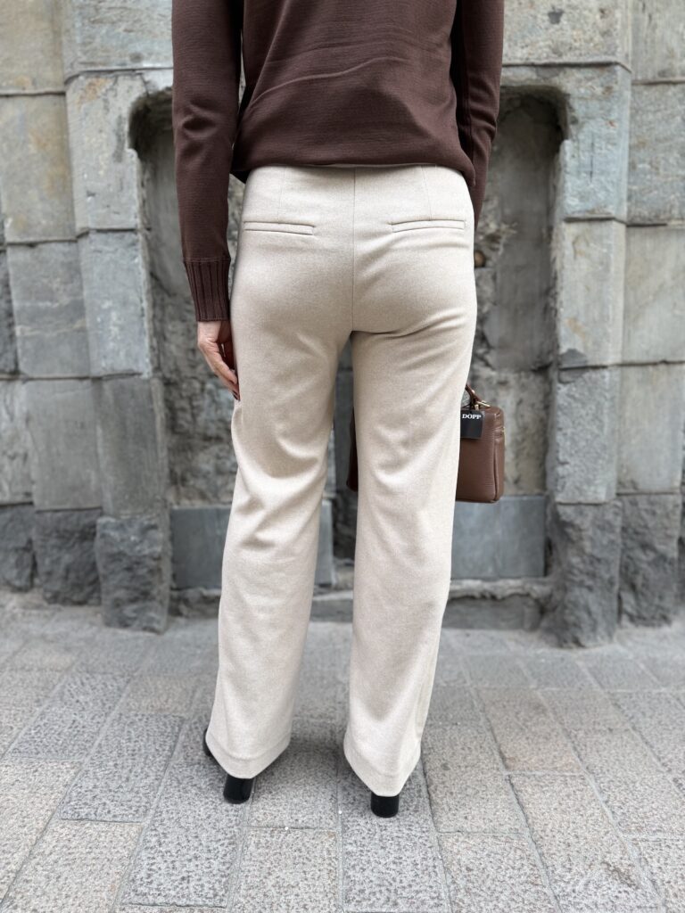 Chiara smart housut; vaalean beige meleerattu - Image 5