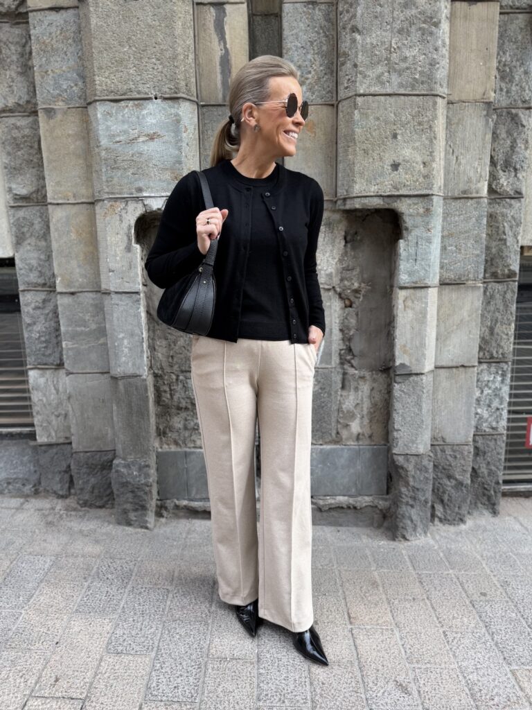 Chiara smart housut; vaalean beige meleerattu - Image 6