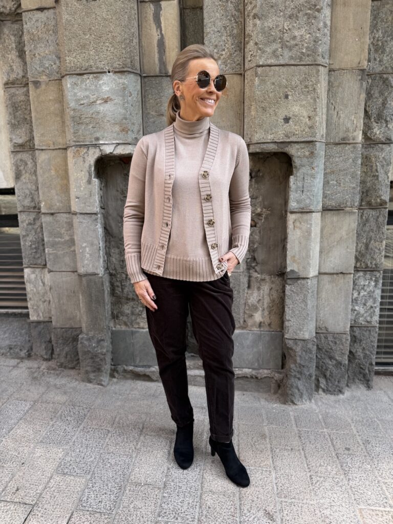 Zaulo neuletakki; beige melange - Image 8
