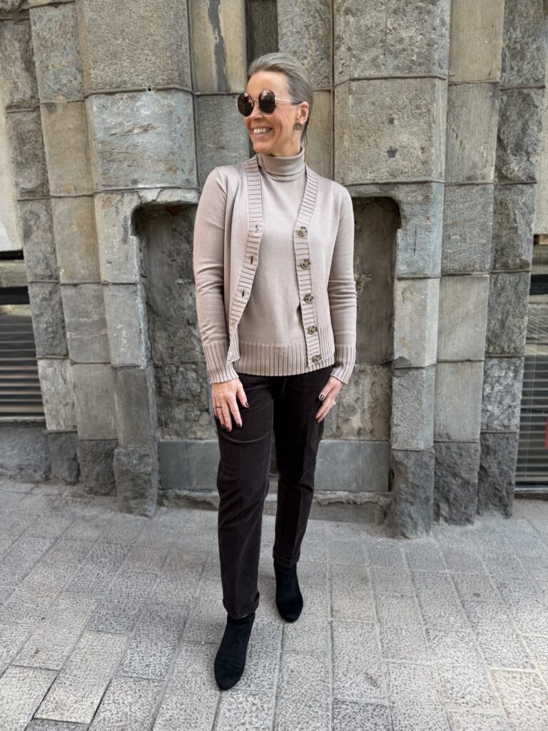 Zaulo neuletakki; beige melange - Image 7