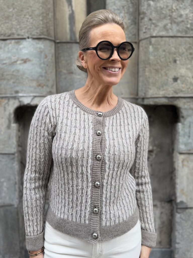 Moxie neuletakki; beige/vaalea