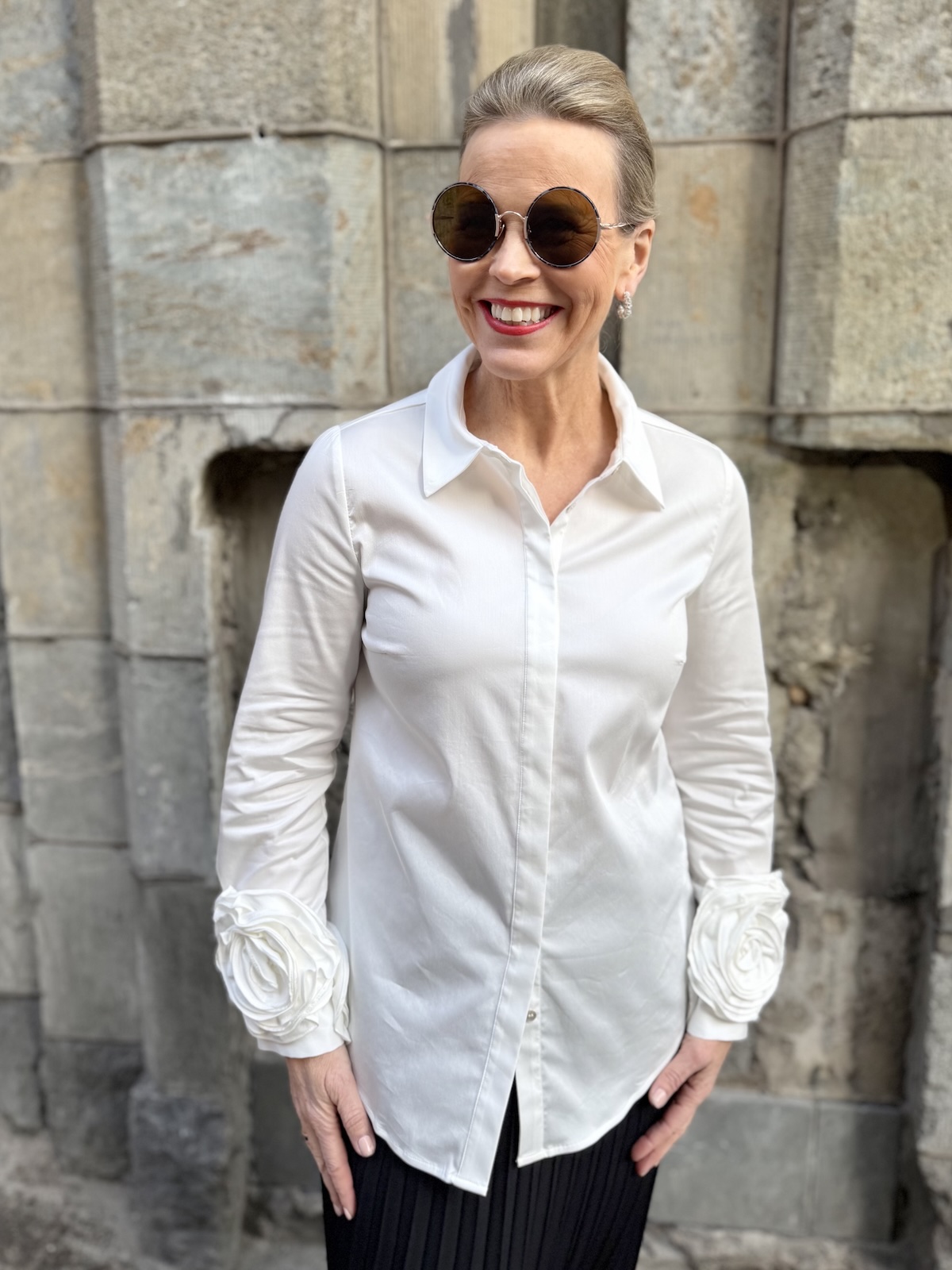 Rosa ruusupaita; valkoinen - Image 4