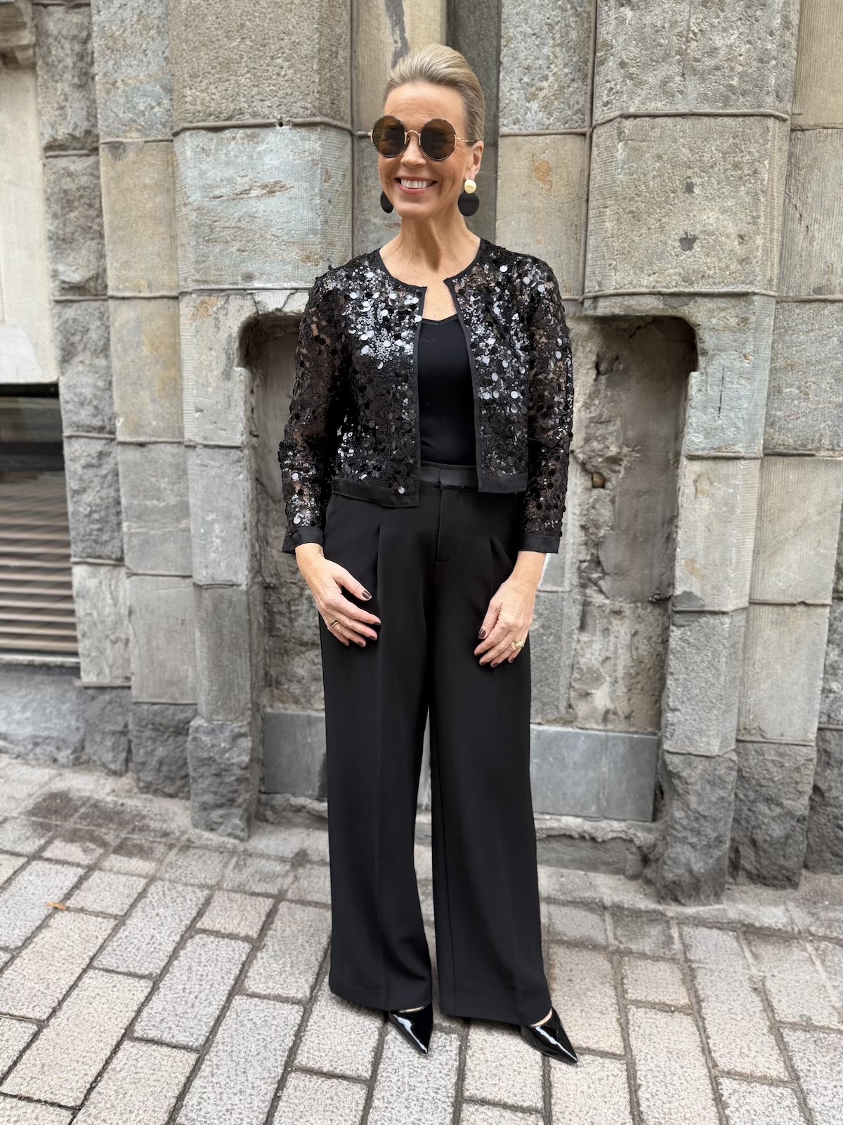 Davina paljettibolero; musta - Image 6