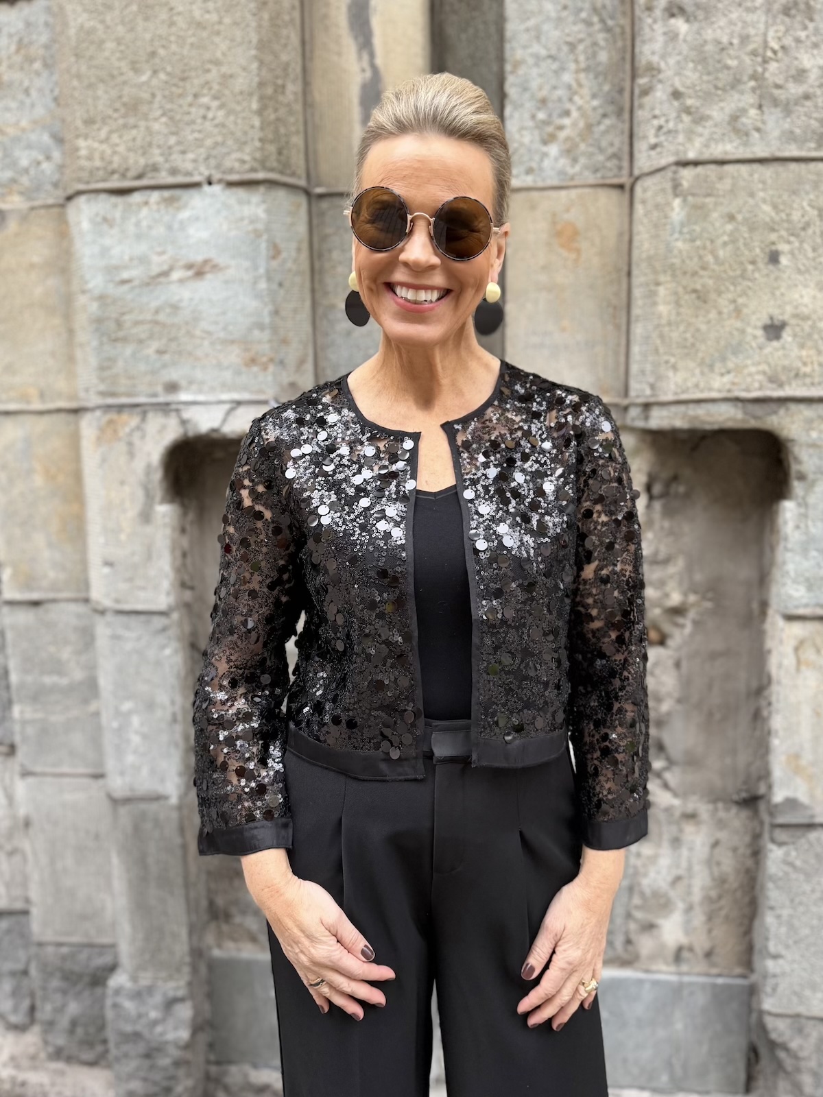 Davina paljettibolero; musta - Image 2