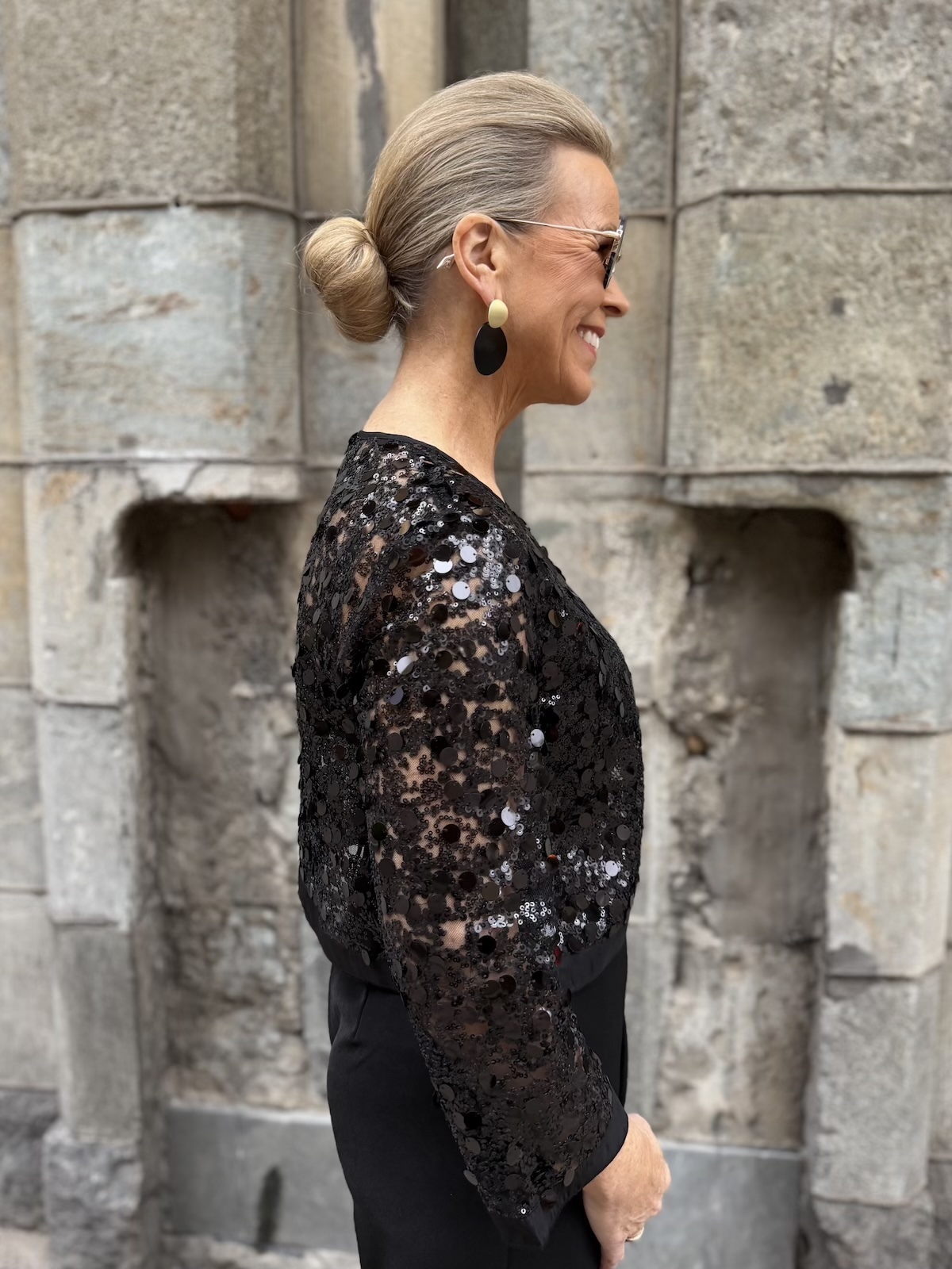 Davina paljettibolero; musta - Image 4