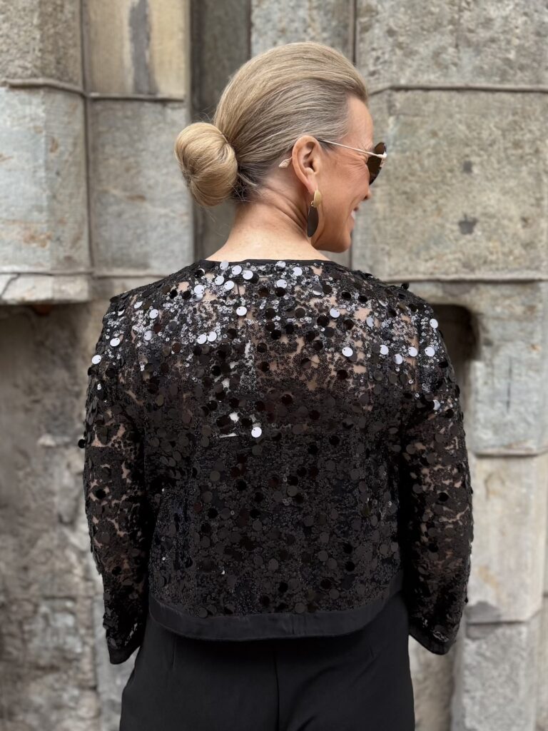 Davina paljettibolero; musta - Image 5