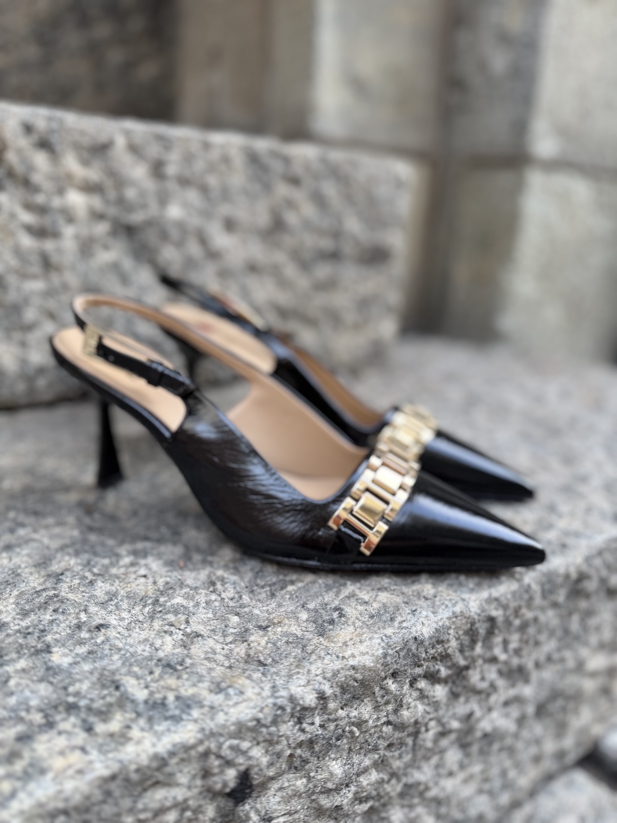 Taylor slingback korkokengät; mustat - Image 6