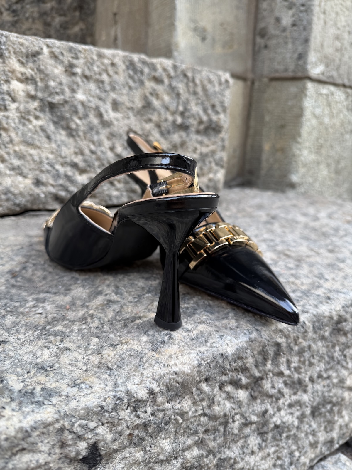 Taylor slingback korkokengät; mustat - Image 3