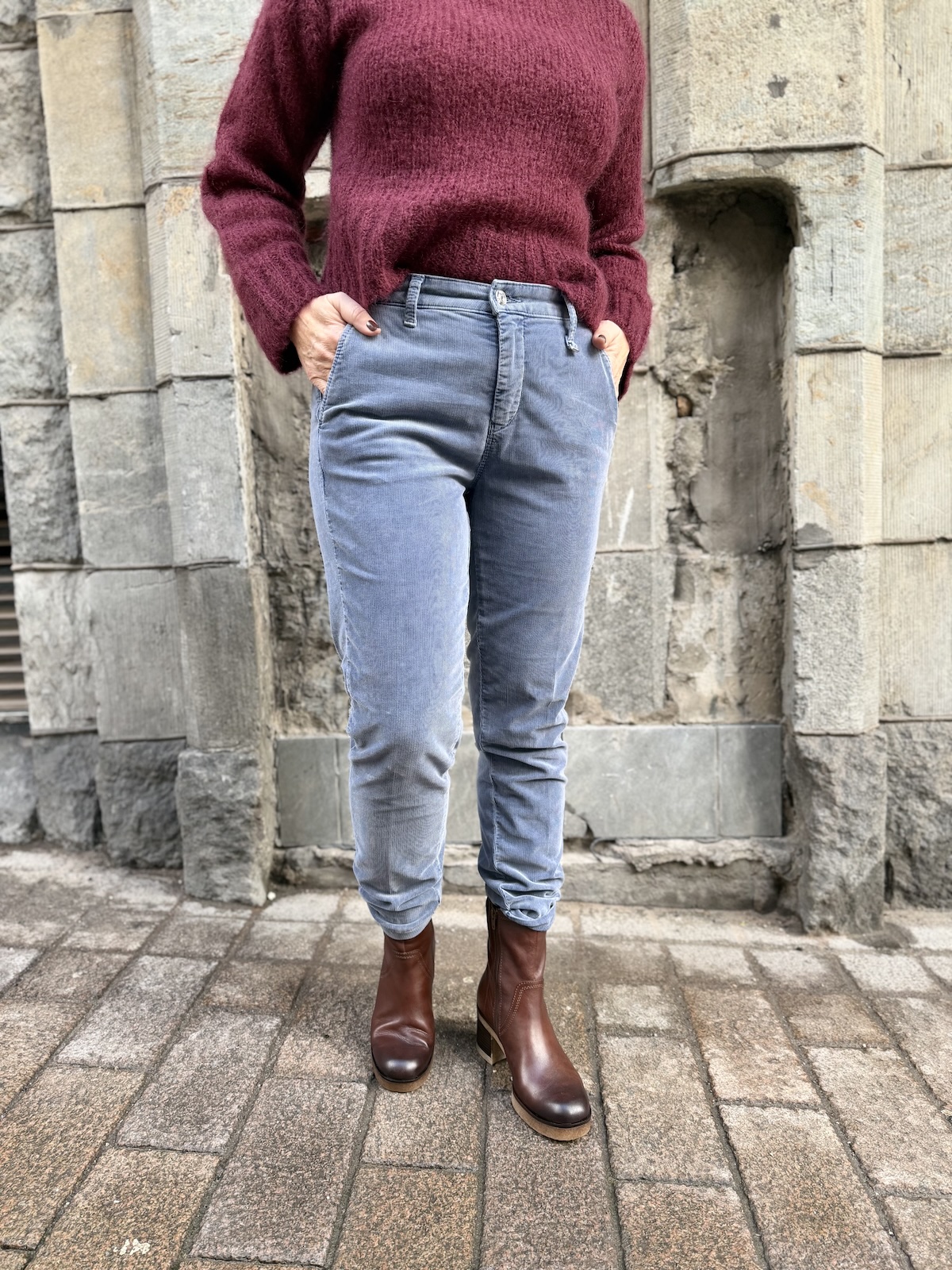 Chino baby samettihousut; grisaille - Image 3