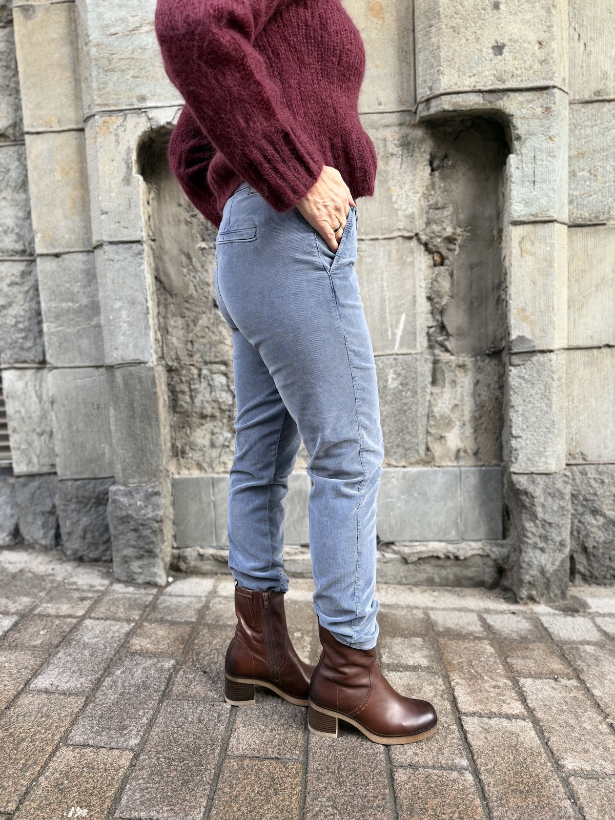 Chino baby samettihousut; grisaille - Image 4