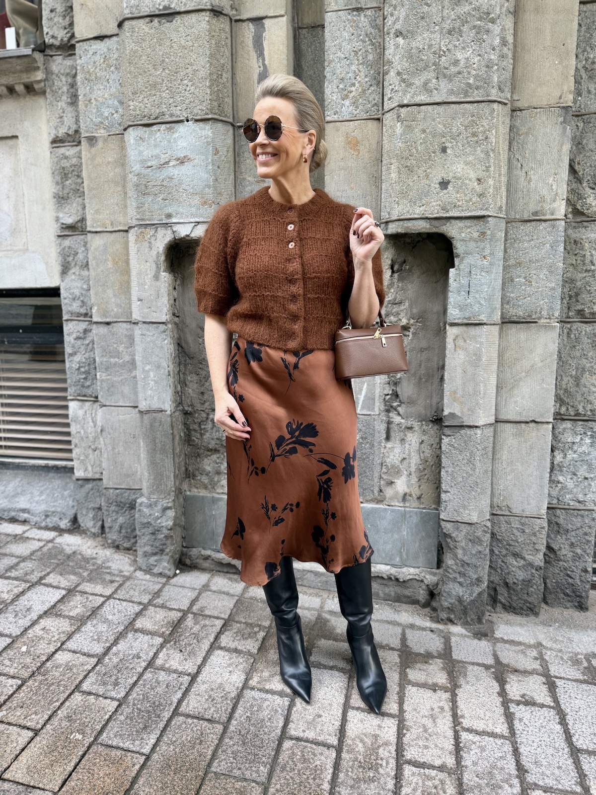 Vava kukkakuvio hame; punertavanruskea - Image 8