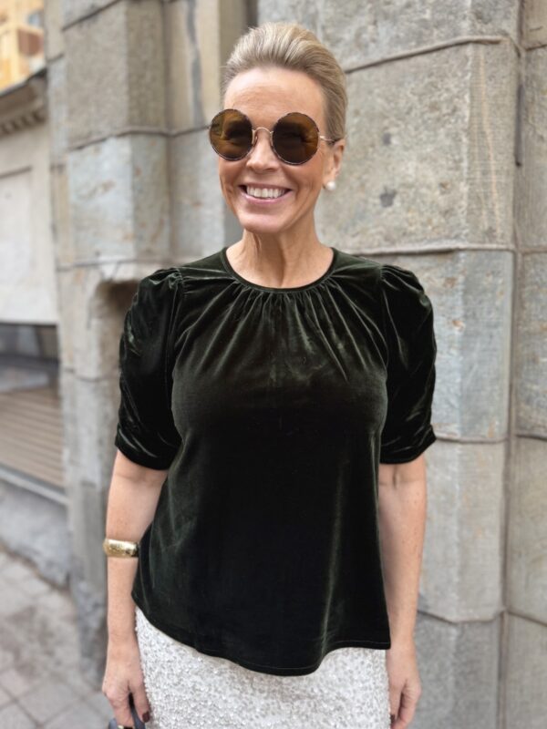 Valerie velourpaita; tummanvihreä